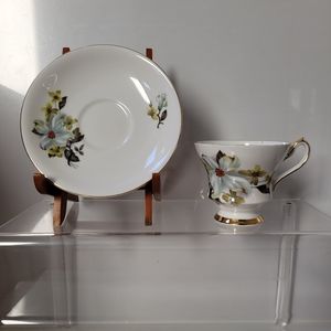Crown Prince bone china England BC dogwood Cup & Saucer